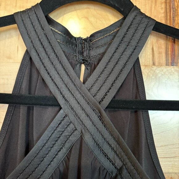 NWT White House Black Market Cross Front Halter S Black 570347419 - Picture 8 of 14